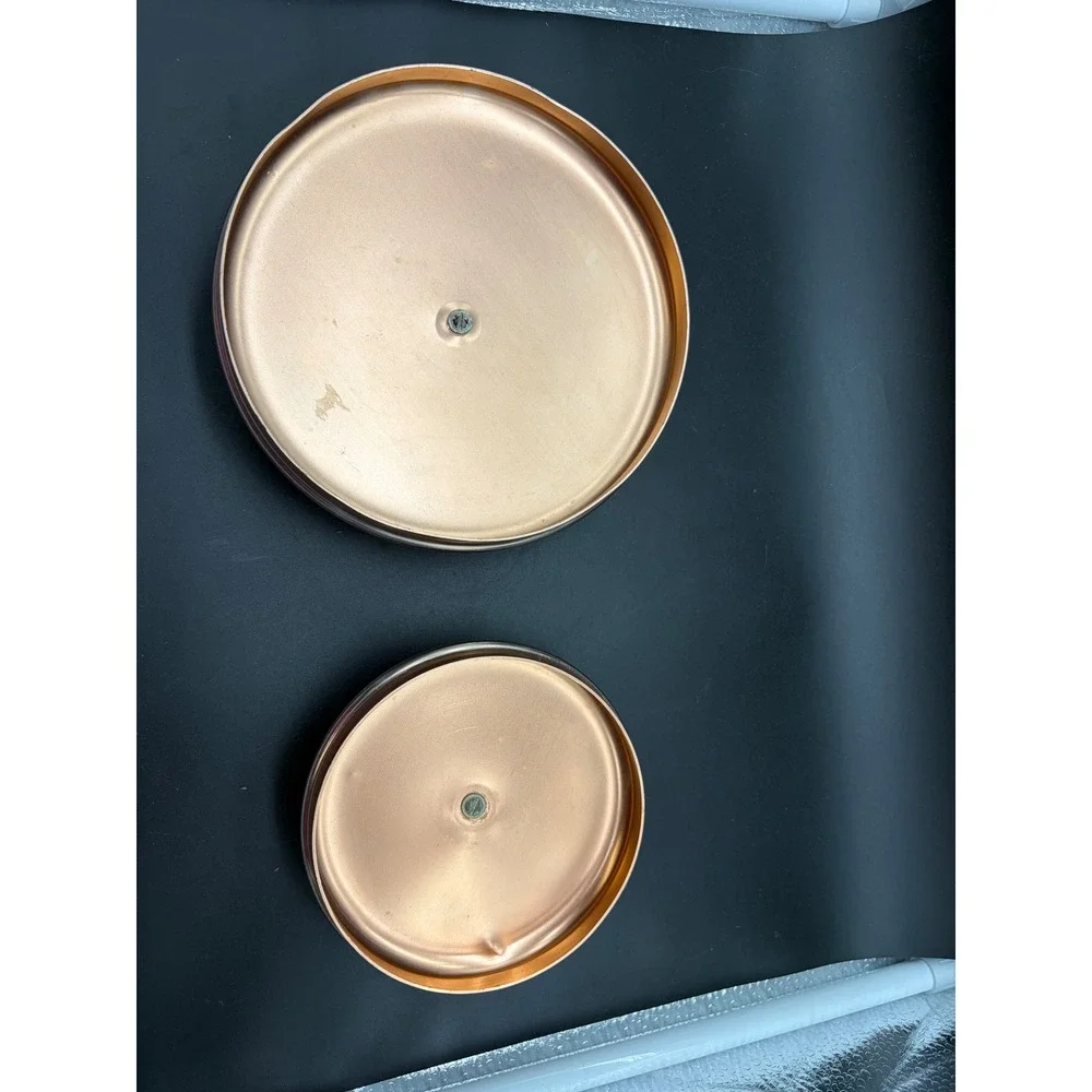 Vintage‎ MCM Mirro Rose Copper Canister Set of 2